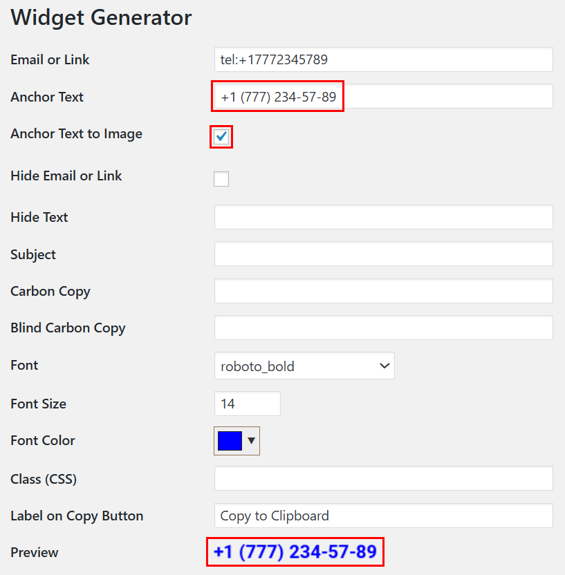 Widget Generator