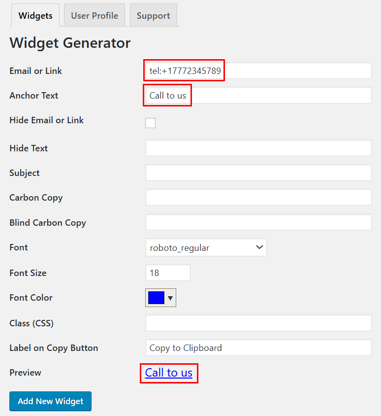 Widget Generator