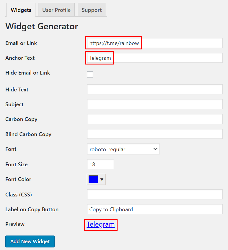 Widget Generator