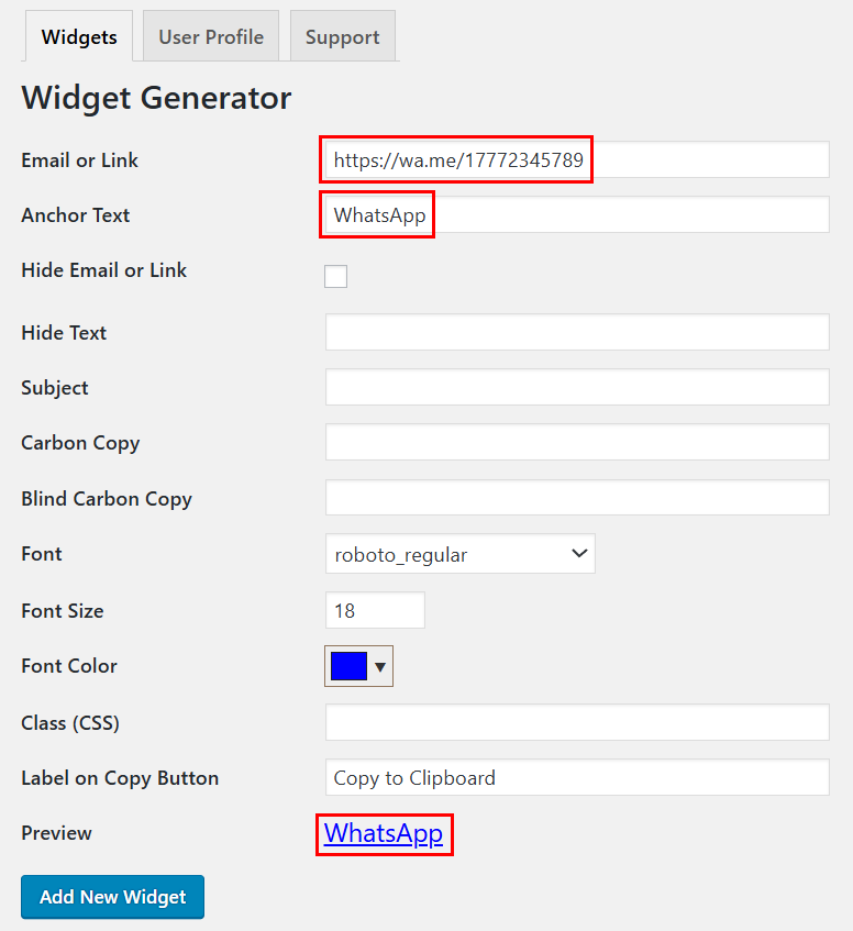 Widget Generator