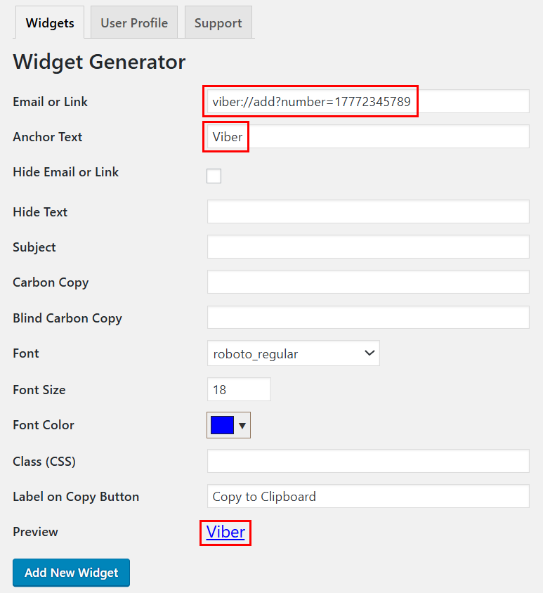 Widget Generator
