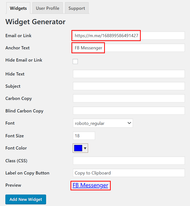 Widget Generator