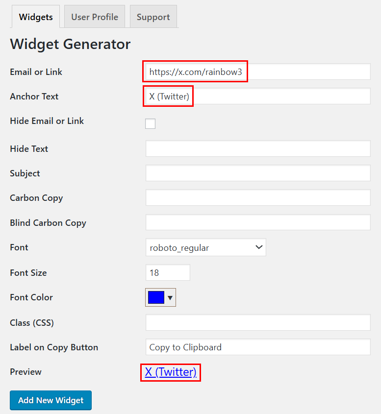 Widget Generator