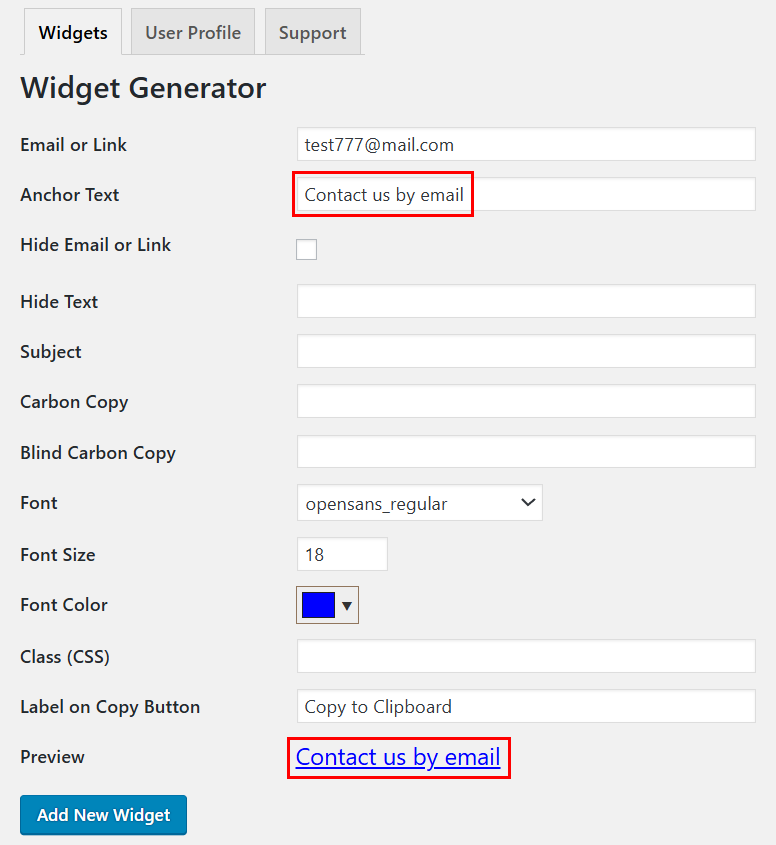 Widget Generator