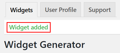 Widget Generator