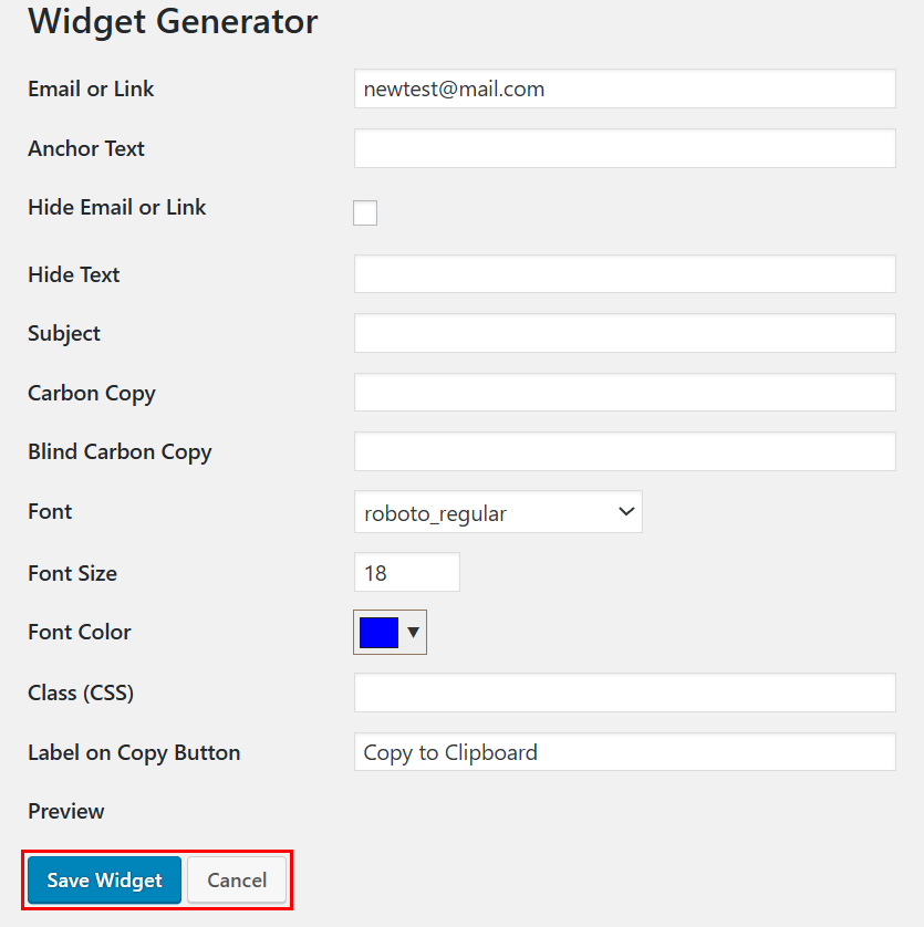 Widget Generator