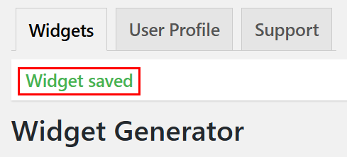 Widget Generator